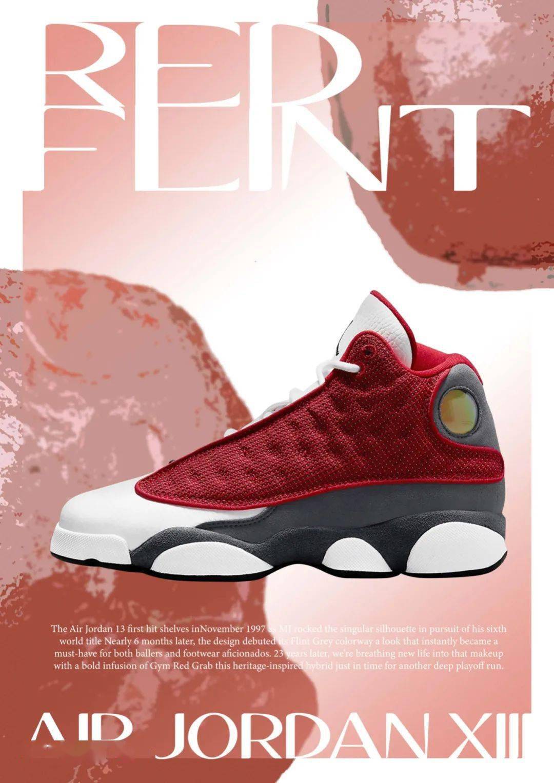 xh55設計海報air jordan 13 retro red flintair jordan xiii 於