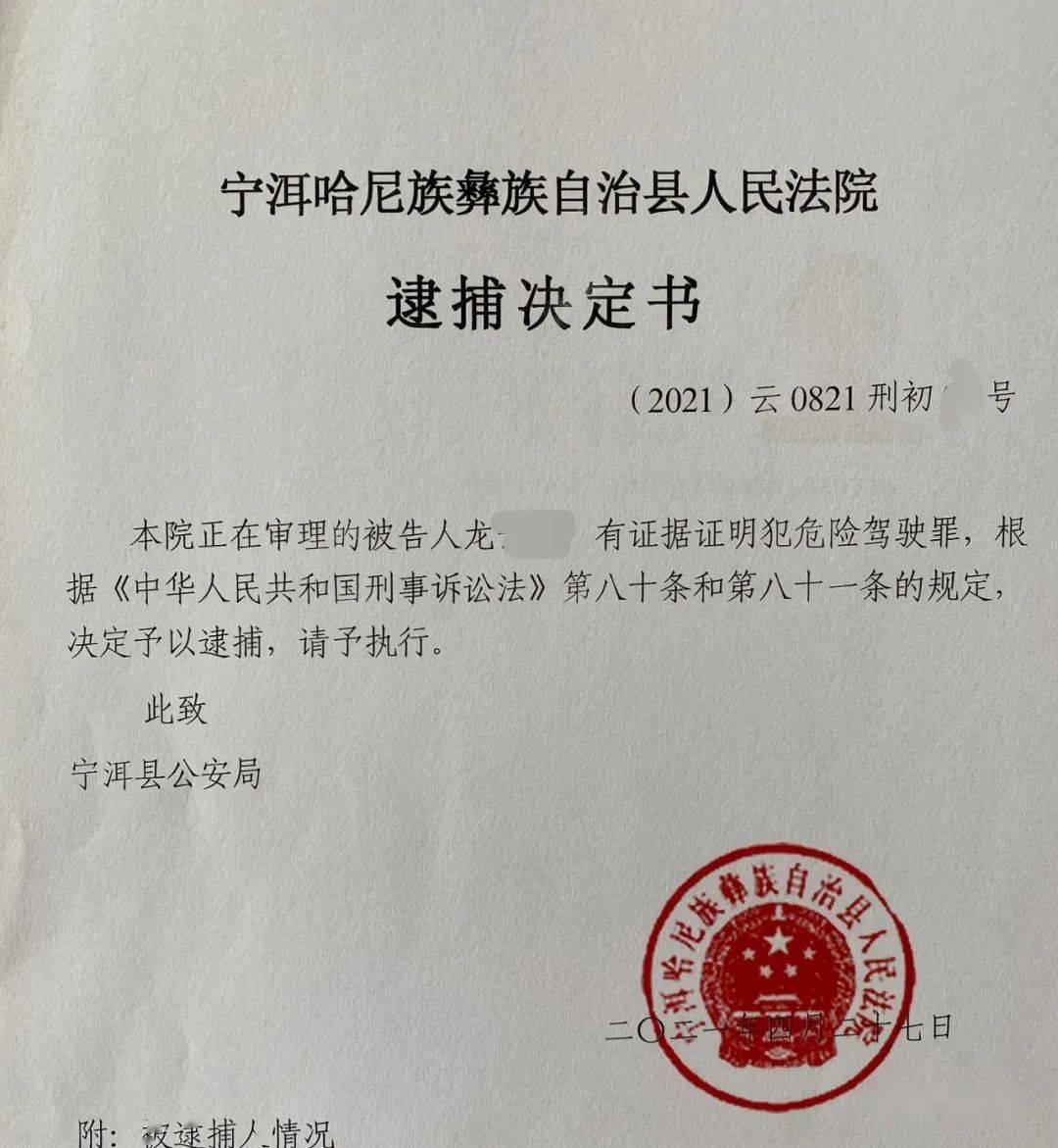 同年4月3日龙某某因涉嫌犯危险驾驶罪被宁洱县公安局决定取保候审.