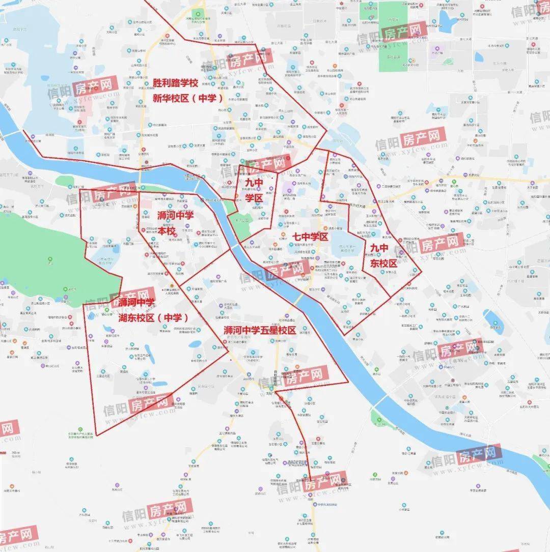 超全汇总信阳最新学区划分涉及三区以及县城