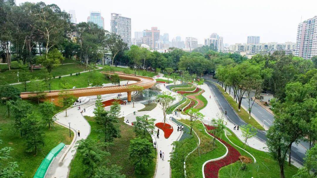 67麓湖公园南入口新貌惊艳亮相花城新客厅揭开神秘面纱