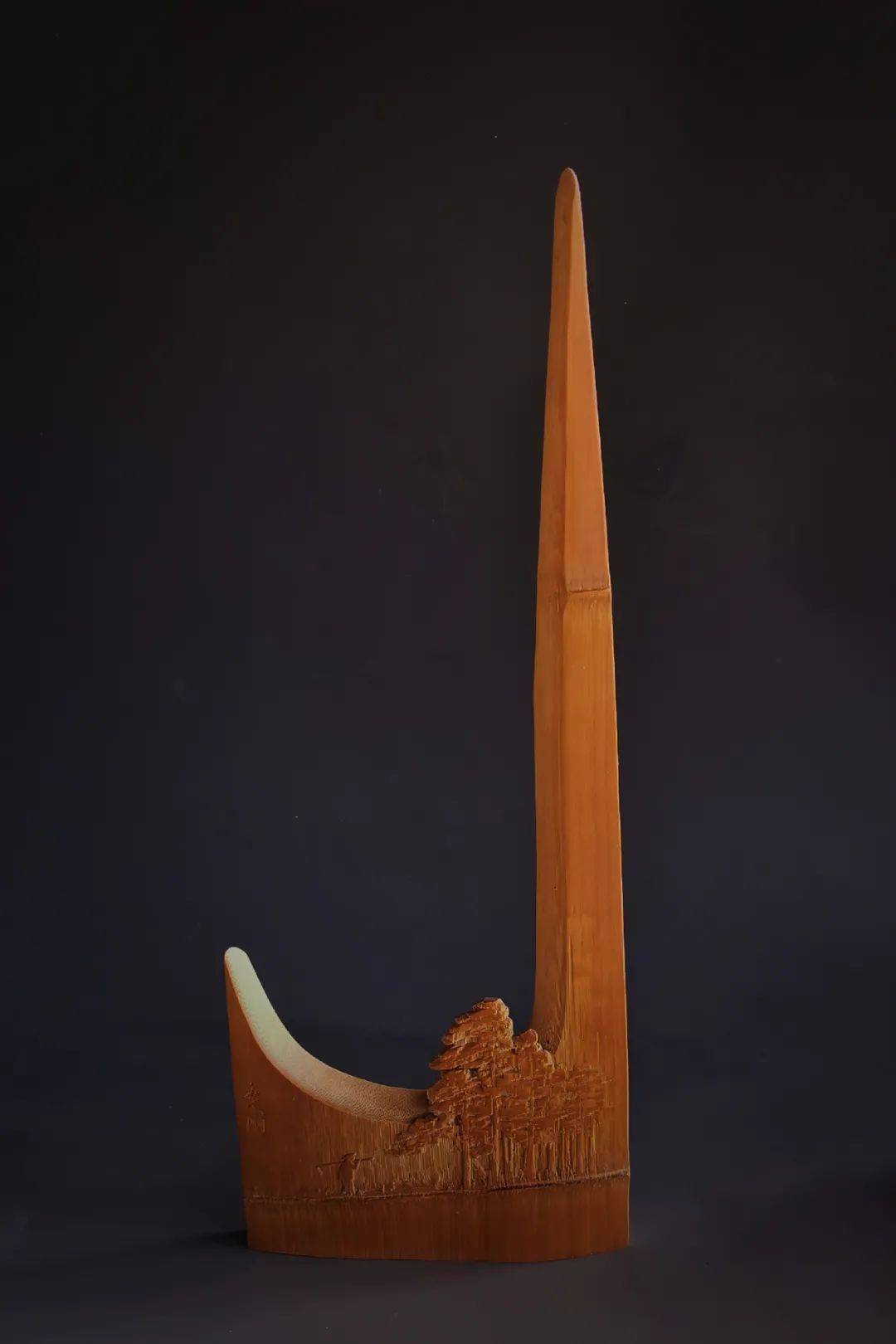 当代竹雕秋人作品