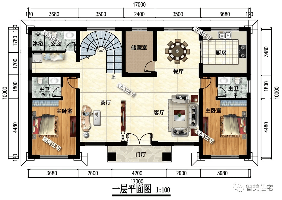 帶弧形樓梯設計的農村別墅不同的外觀風格都極具吸引力