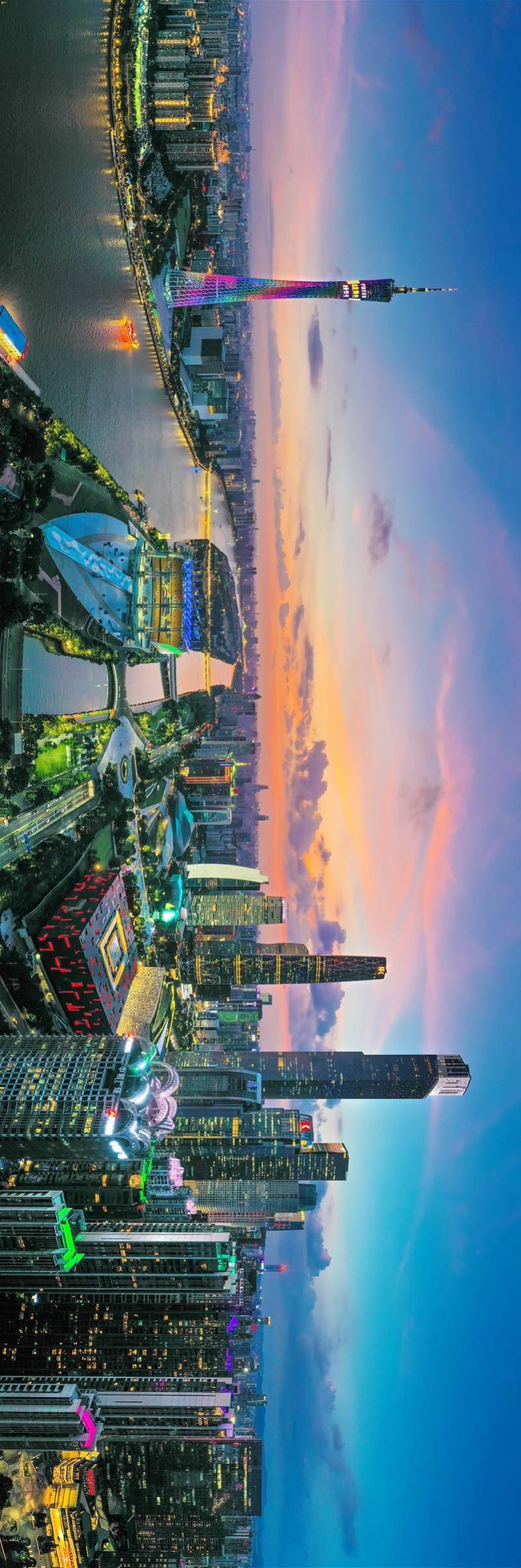 震撼!高空180度高清全景 看广州繁华大片