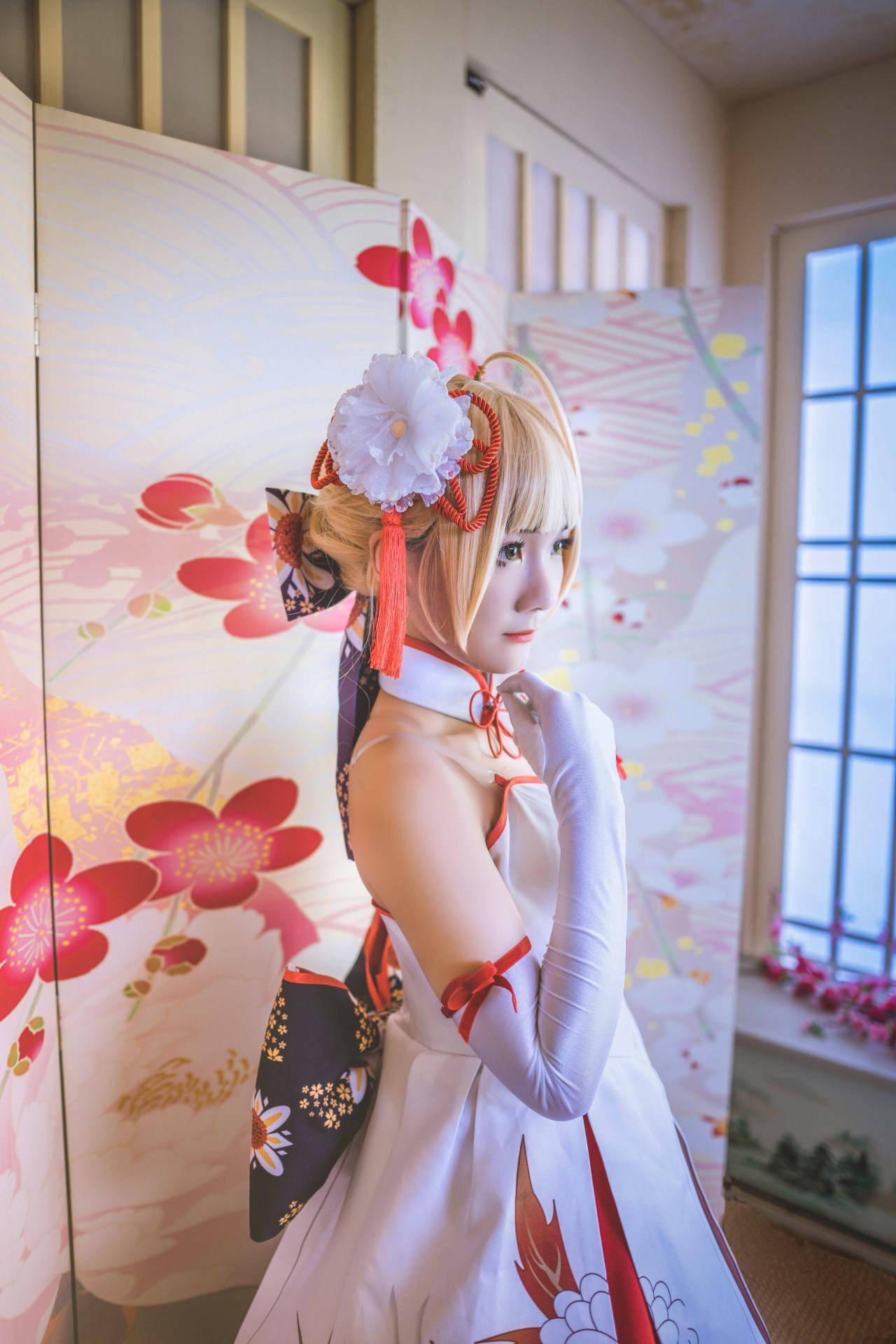 阿尔托利亚·潘多拉贡saber仙鹤礼服ver.cosplay