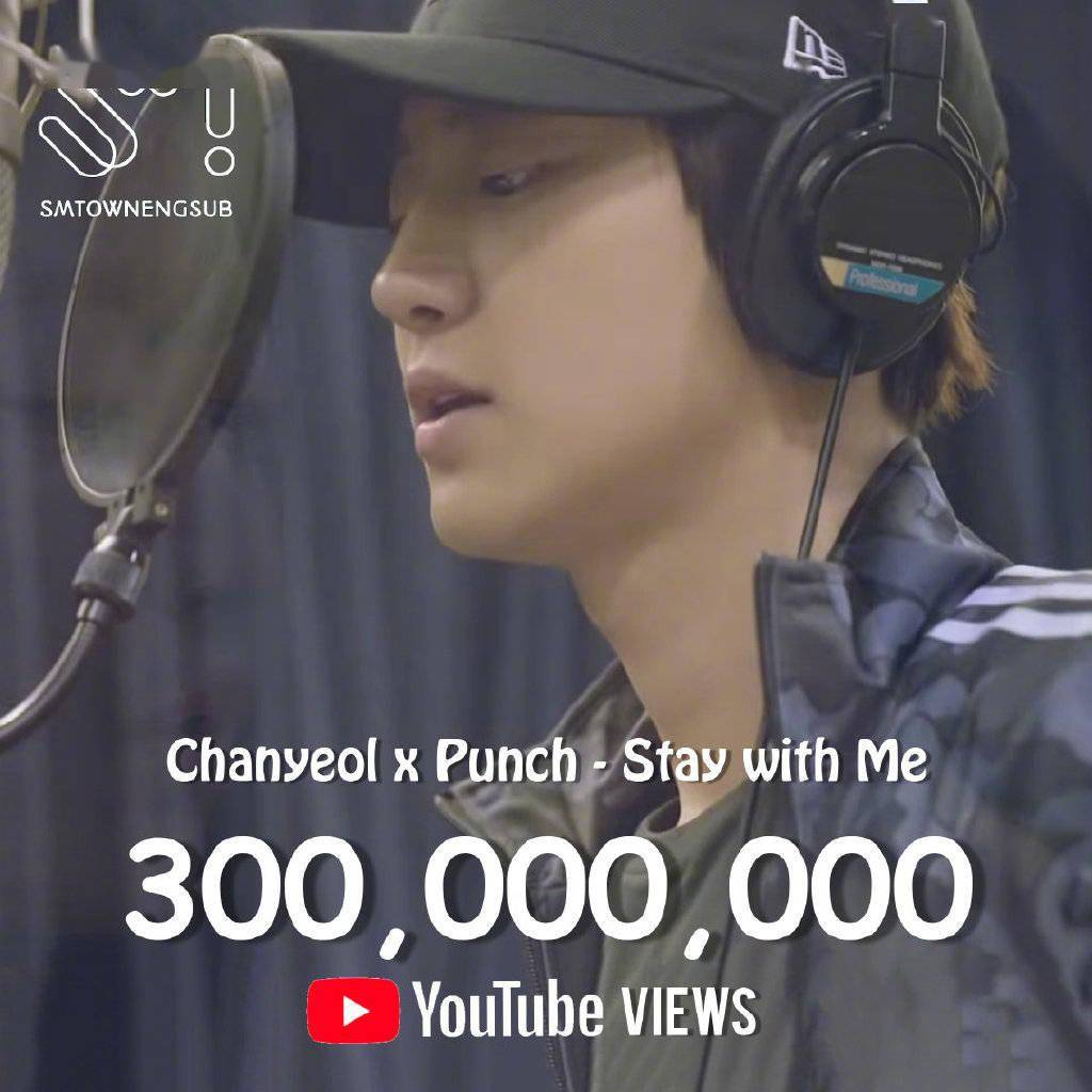 exo燦烈xpunch《stay with me》youtube播放量突破三億