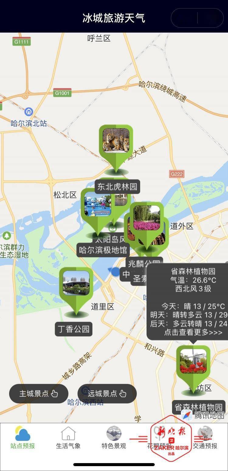 看景区花期,查旅游天气……冰城气象服务贴心"上线"啦!