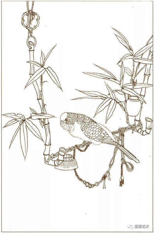 花鸟鱼虫白描画谱4