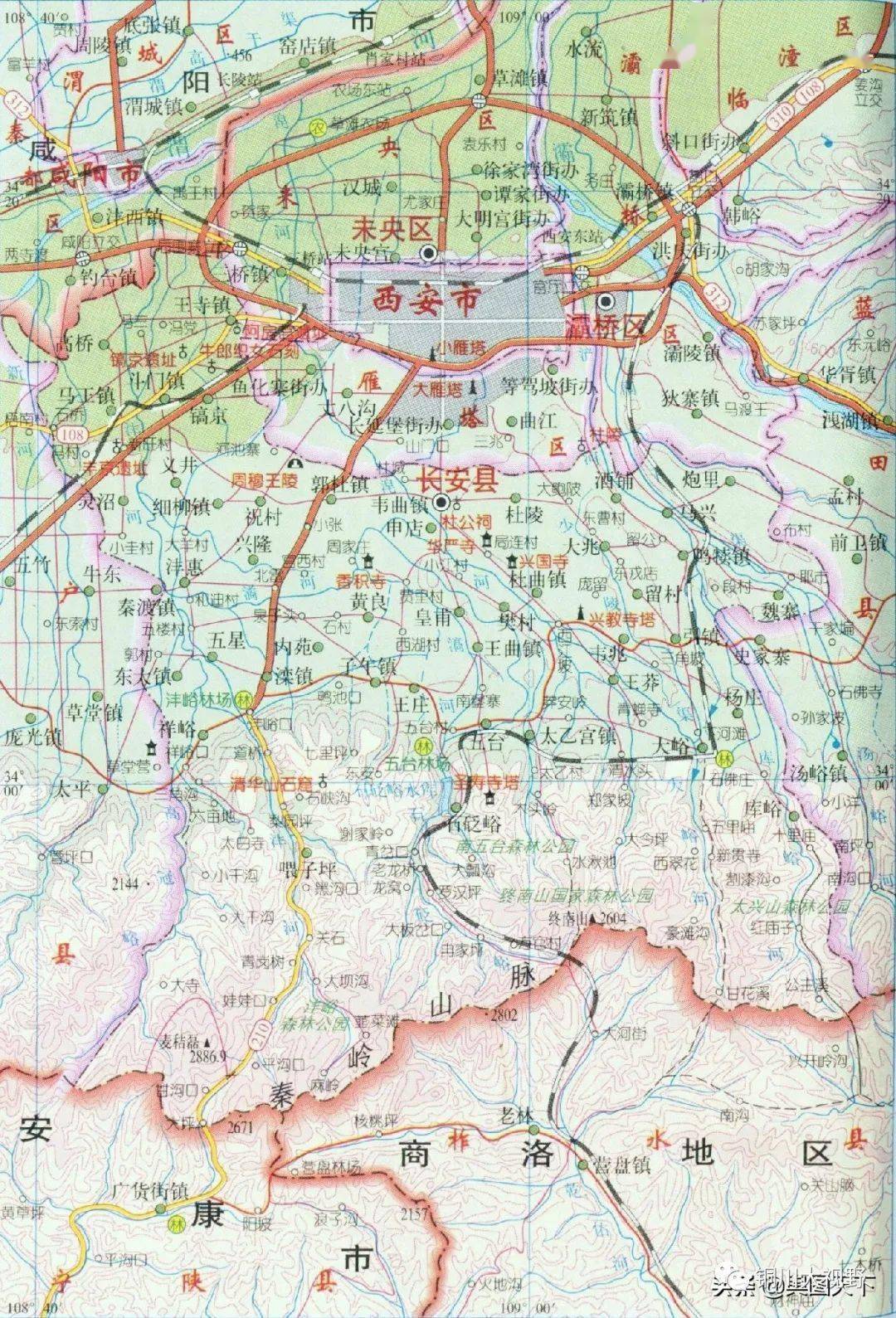 鄠邑区行政区划图图片