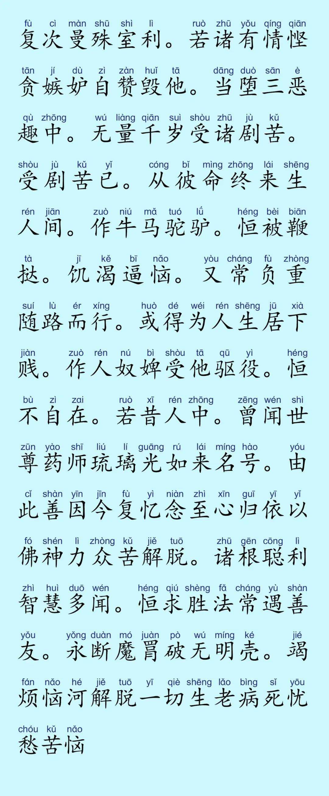 药师经图片念诵图片