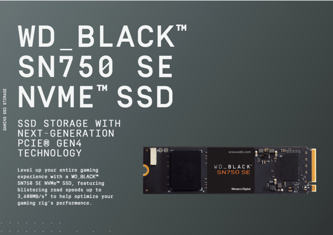 西部数据推出 SN750 SE 固态硬盘：PCIe 4.0 入门款，升级主控芯片但速度变化不大