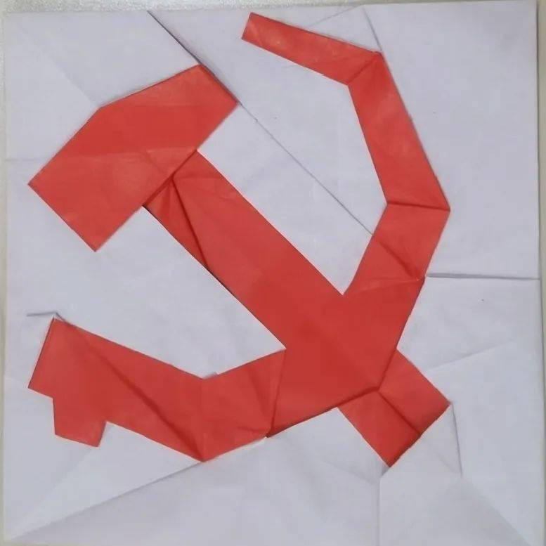 红色革命折纸作品图片
