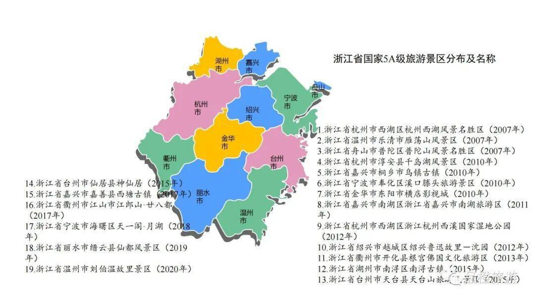 浙江省旅游资源分布图图片