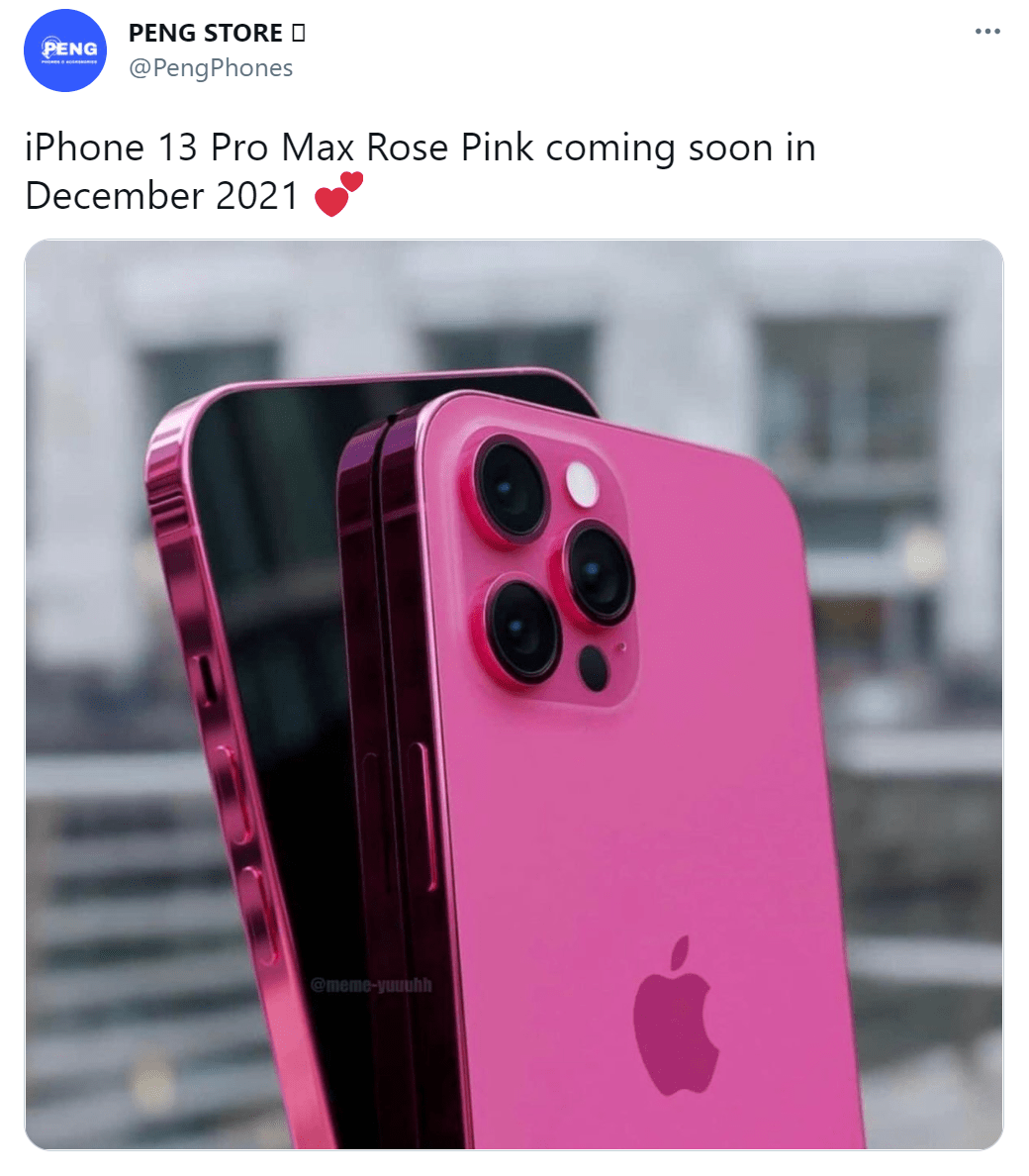 真正的猛男配色 Iphone 13玫瑰粉曝光 可能是今年爆款 系列