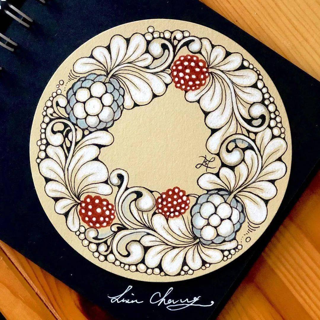 趣味创作简单的创意线描装饰一支笔画出超精致的作品让你烦躁的心瞬间