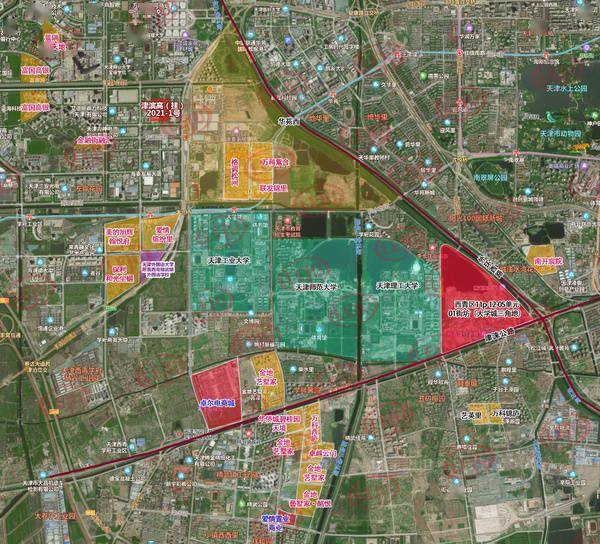 緊鄰凌奧板塊外環旁住宅小學西青大學城三角地規劃修改