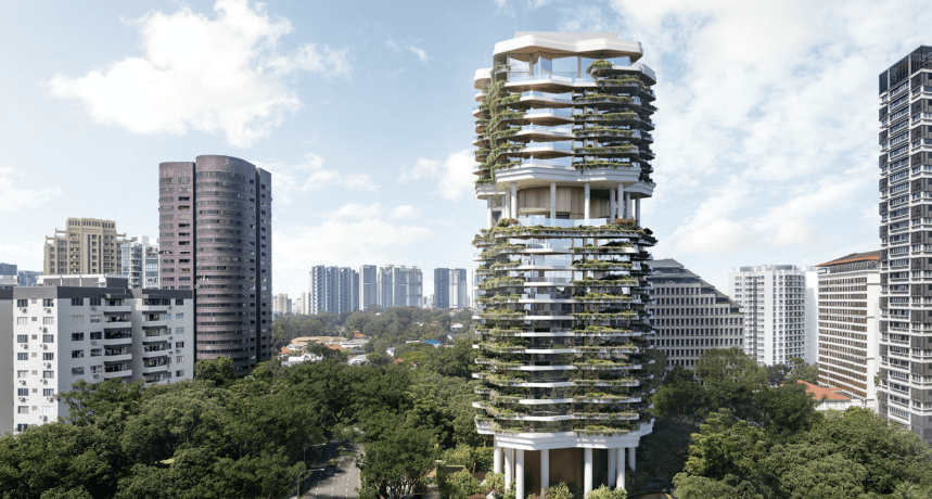 parknova丨新加坡花园式豪华住宅蝴蝶飞舞平面形态
