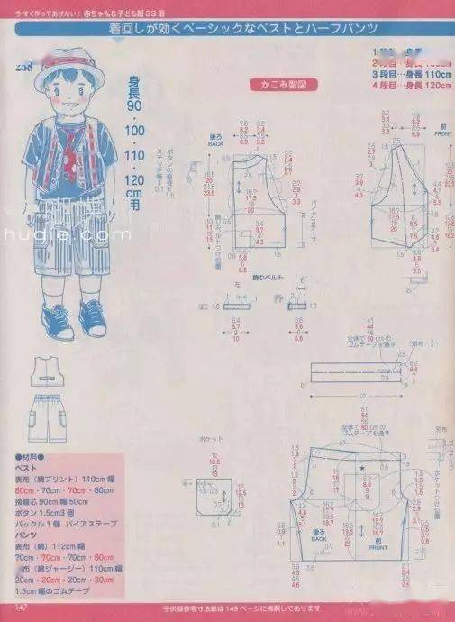 男寶 夏裝裁剪圖男寶 春秋冬裁剪圖可愛大pp褲裁剪圖和教程寶寶哈倫褲