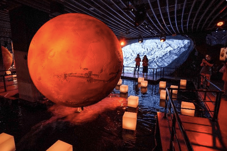 模型|沉浸式科学艺术展带你“探秘”火星，地点在中华世纪坛地下一层展厅