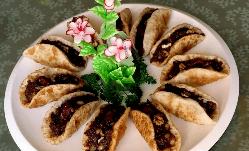 美食油饼子卷糕