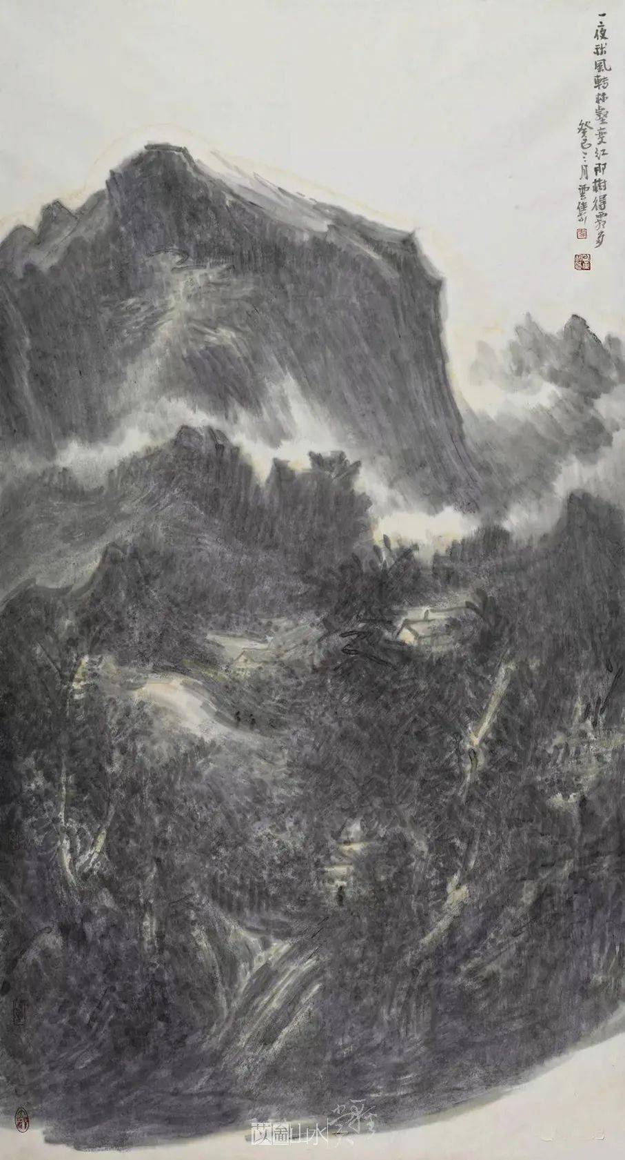 艺术家推荐李云集宿墨山水