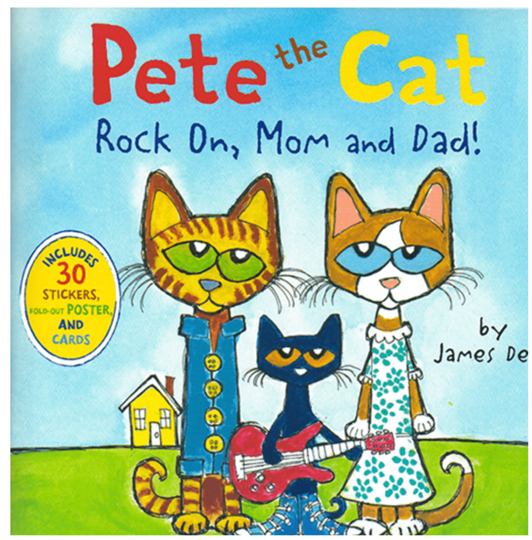 《pete the cat rock on mom and dad》