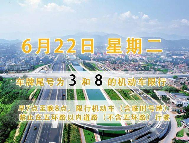 昌平地区6月22日 星期二 天气预报 尾号限行 未来