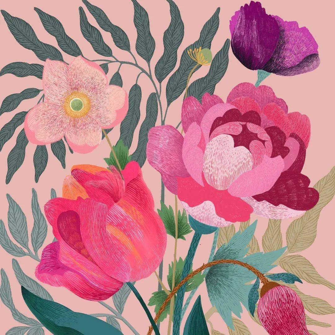 水彩平涂装饰画效果太强大了张张动人心魄反手就是一个赞