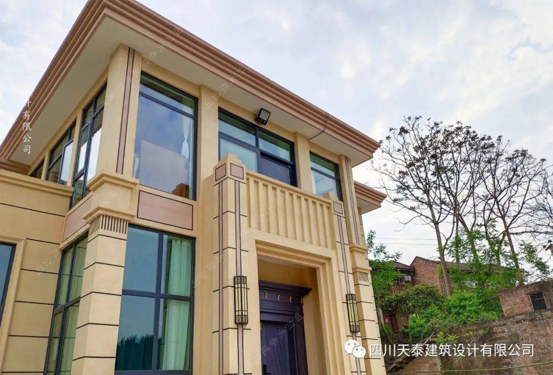 四川德阳二层简欧风格别墅完工实景 欧式乡村风 德阳建房施工队