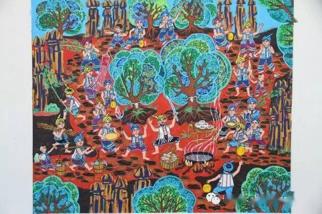 金牛作品《祭密枝》获得全国现代民间绘画优秀画家提名奖金牛作品