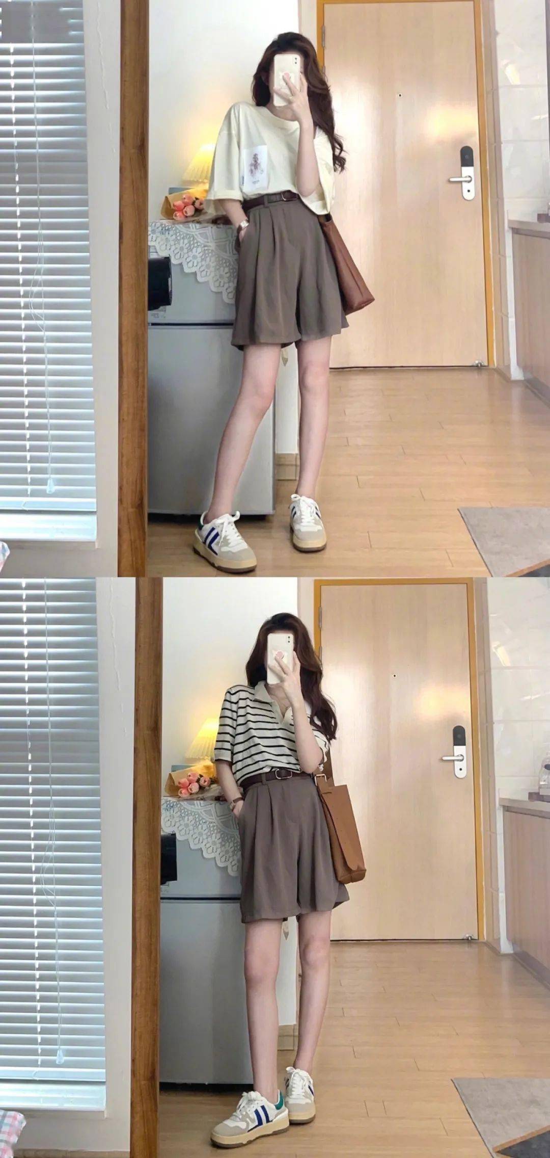 搭配参考简约休闲的韩系夏日穿搭dailylook