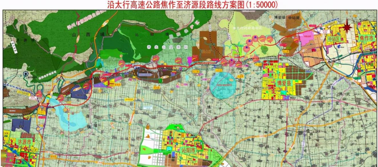 沿太行高速焦作至济源段安阳至罗山高速公路原阳至郑州段起点位于原阳