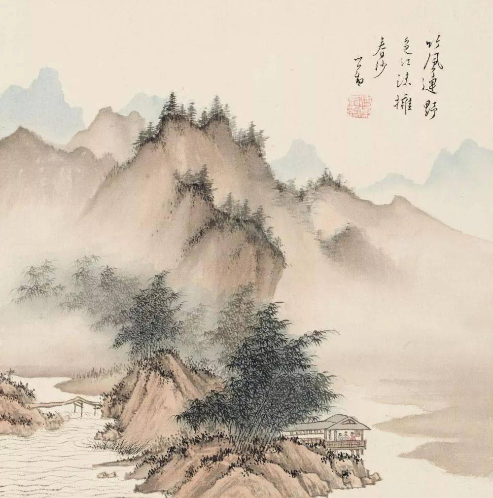 夏日解暑山水画