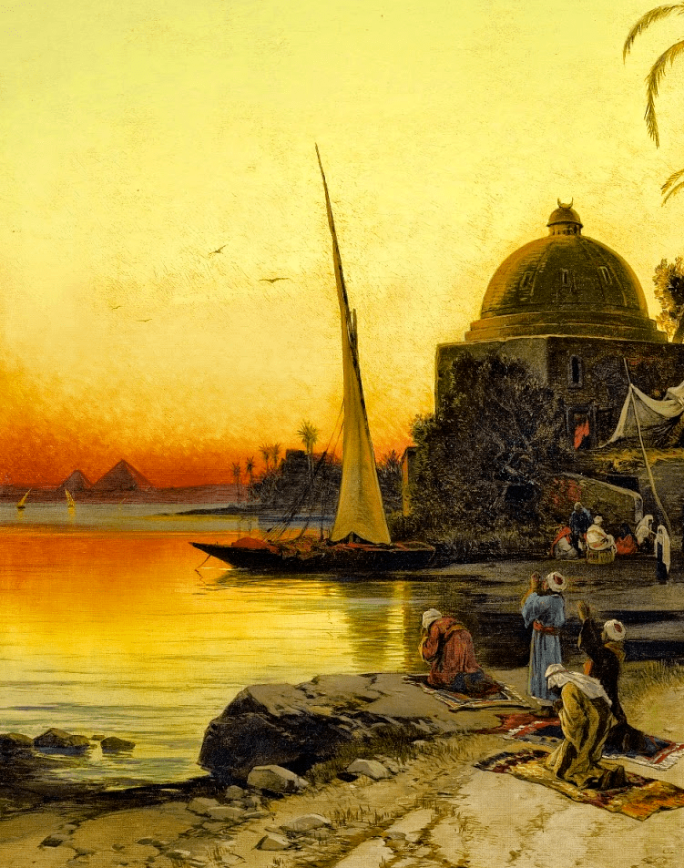 意大利画家赫尔曼科洛迪的百年前的巨幅风景油画作品欣赏