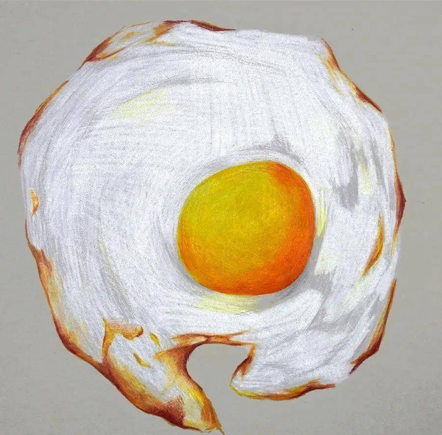 教程趣味彩铅画煎蛋我的营养早餐