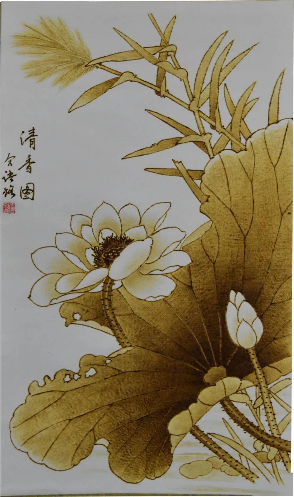 丝绢烙画|烙画的视觉盛宴!看着极度舒适