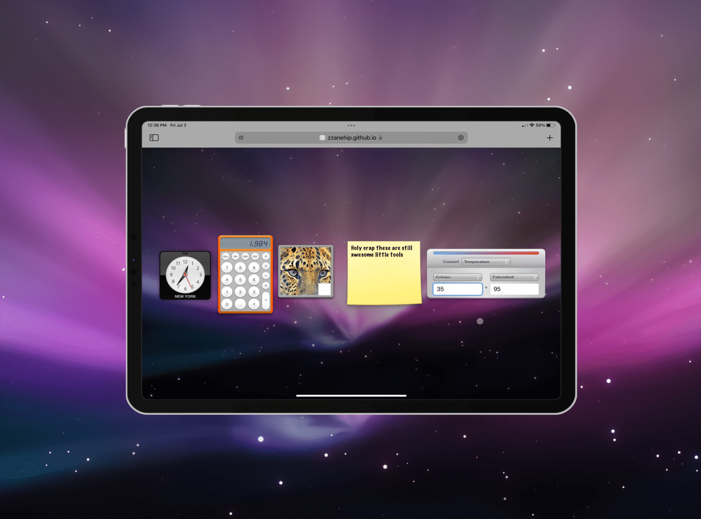 OldOS开发者新网站重构经典macOS小组件 Mac、IPad浏览器及iPhone皆可使用