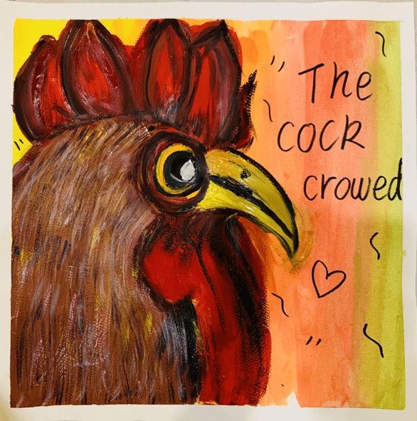 今日好绘画(90)丨重彩工笔:大公鸡_梦钰