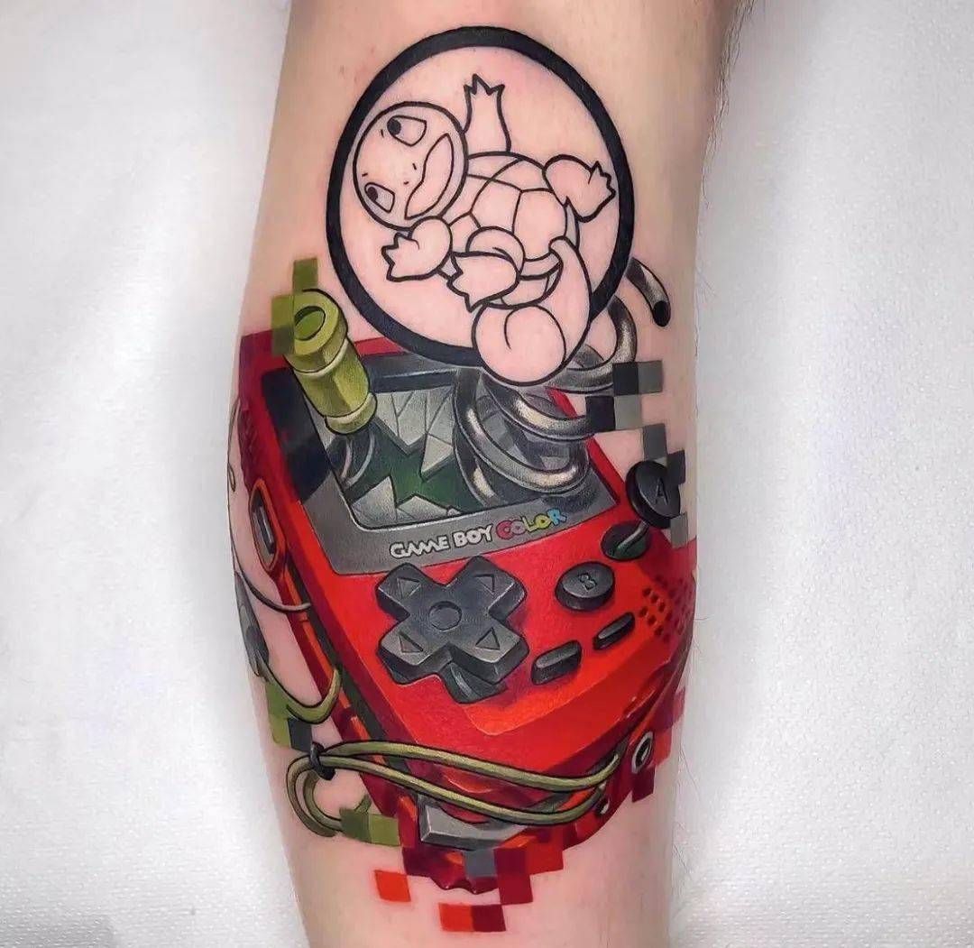 我们童年的欢乐时光游戏机纹身