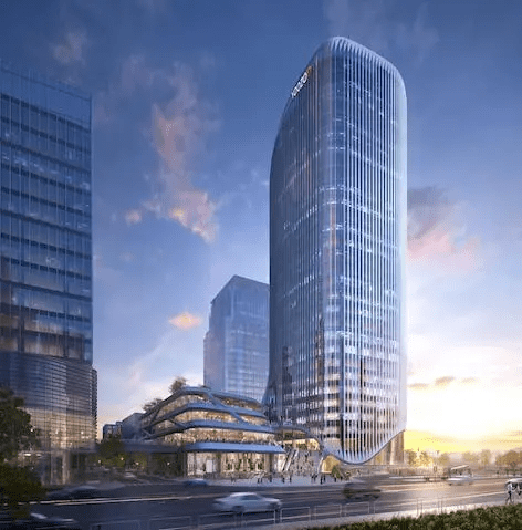 同样是在徐汇滨江,腾讯占地7.