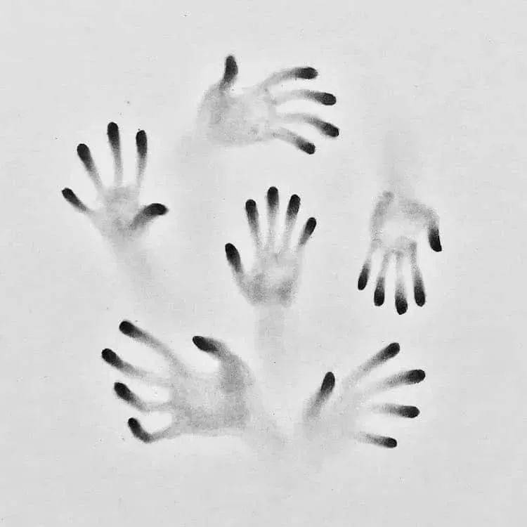 18张用铅笔画出的可怕鬼影图片