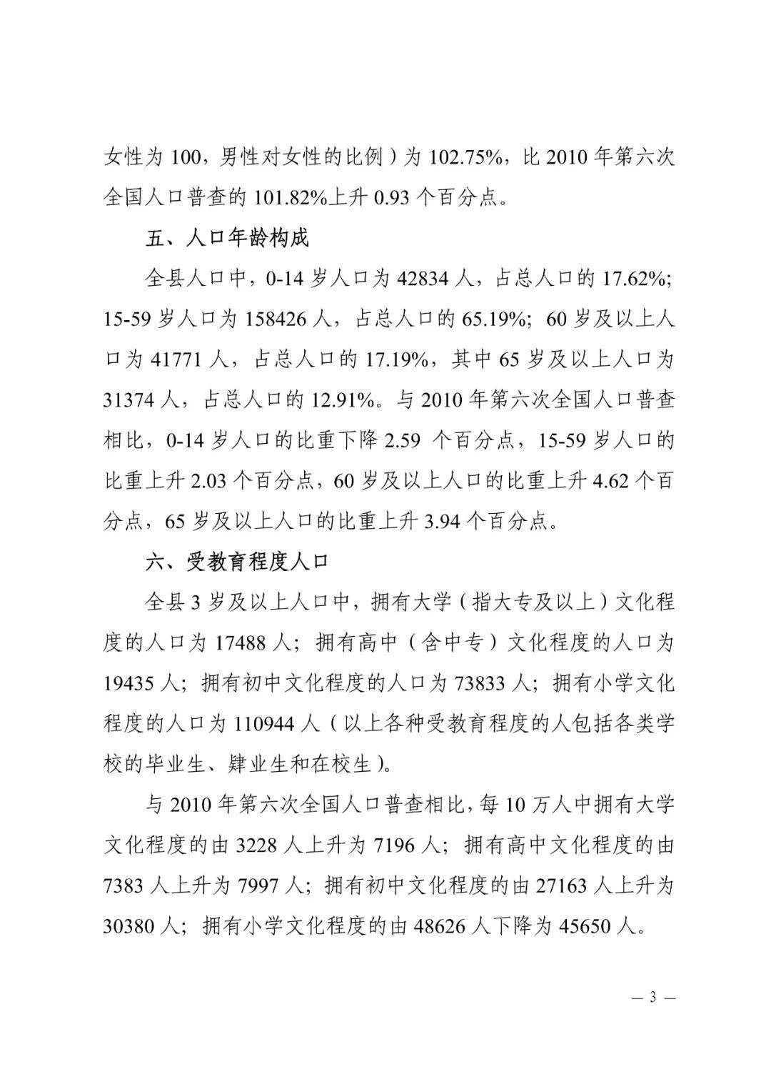 鹤庆县第七次全国人口普查主要数据公报_赵根虎