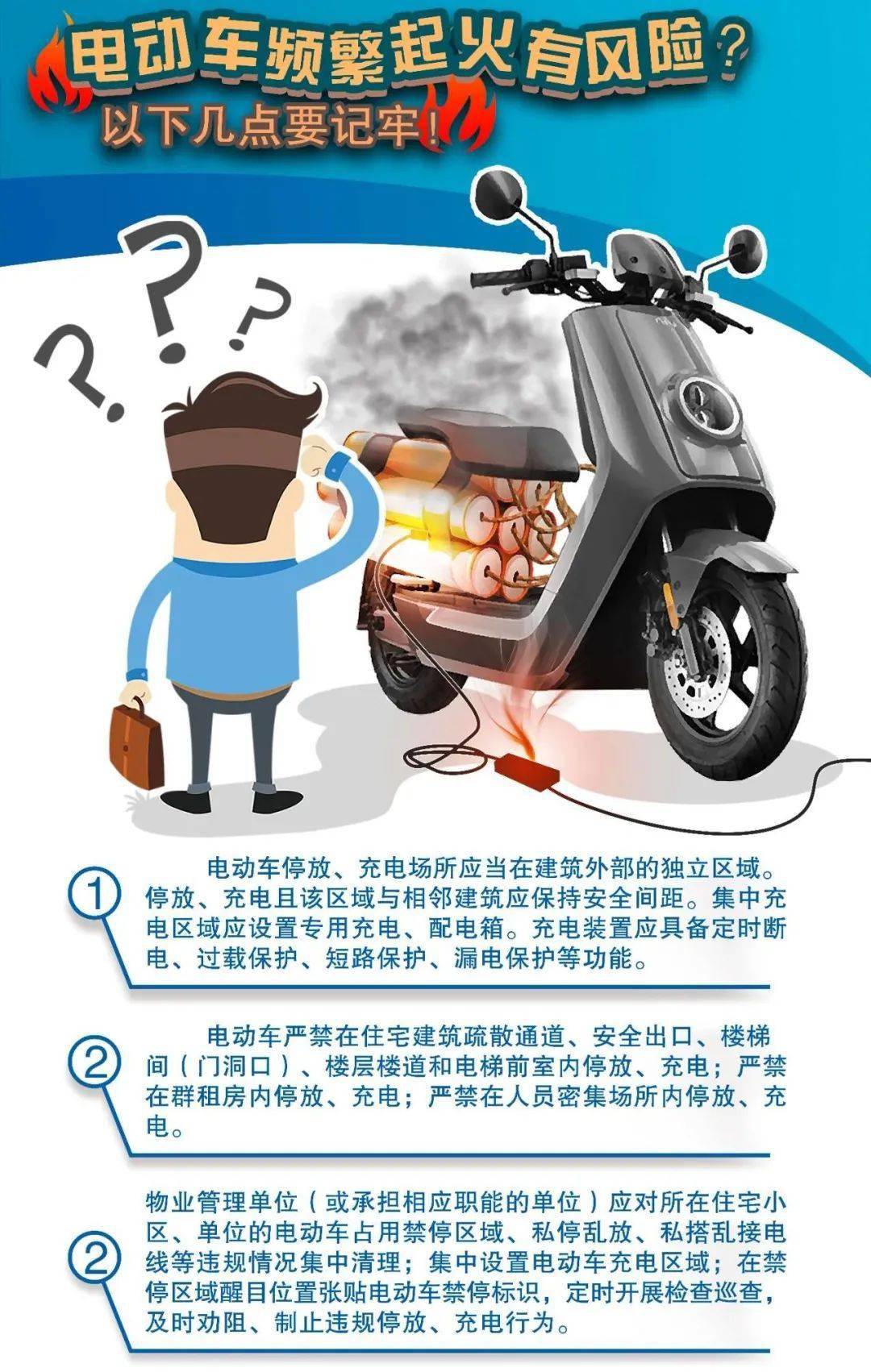 请将电动车放在安全适当的区域充电!