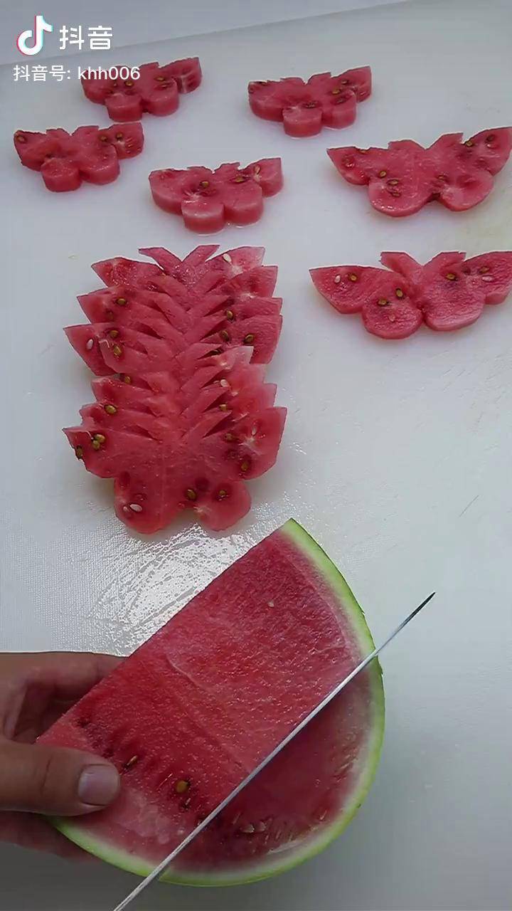 西瓜果盘造型摆法图片