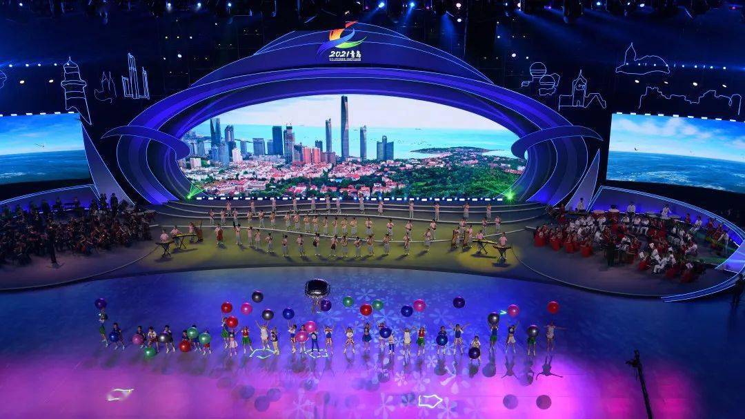 惊艳新区学子亮相第十四届全国学生运动会开幕式舞台