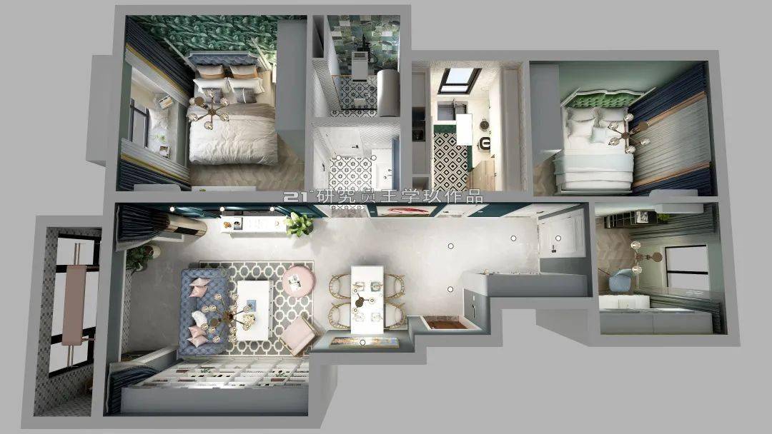 96㎡美式风 | 精致舒适,高贵典雅,空间丰富饱满!