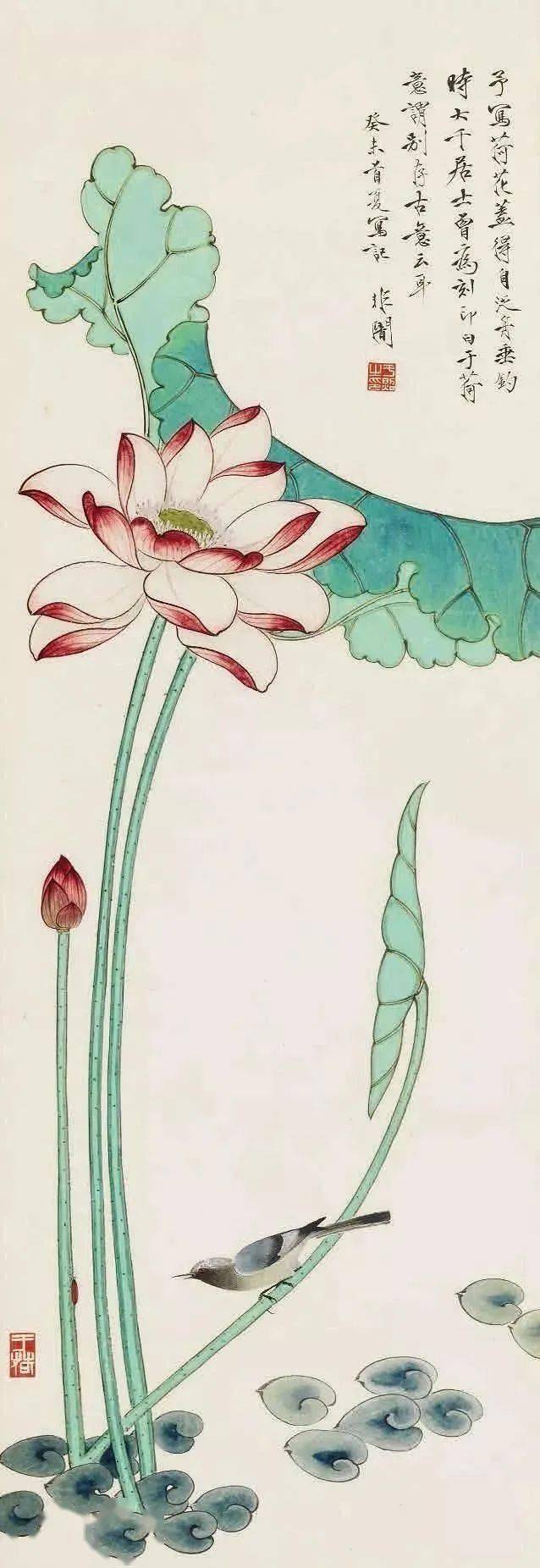 20位名家笔下最工笔画荷花50图 一次看够