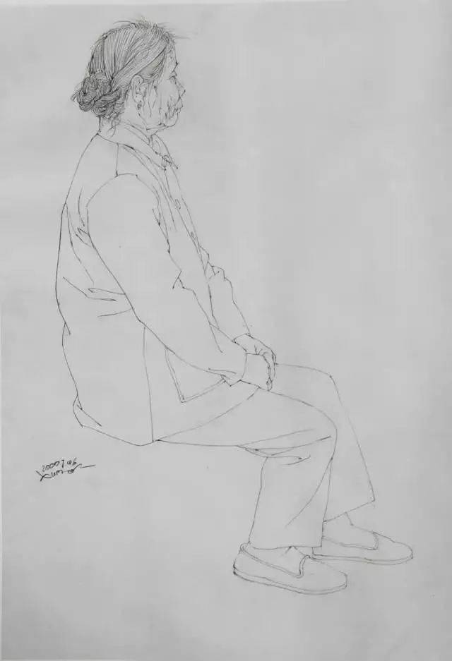 徐默线描人物速写作品欣赏