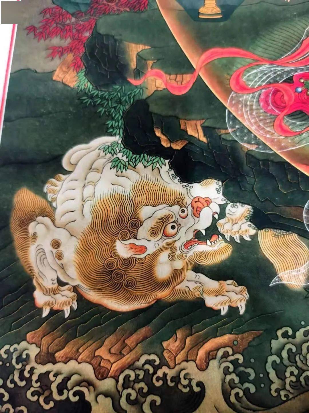 《文殊菩薩大士圖》細節圖●《普賢菩薩大士圖》作者:鄭繼海佛教繪畫