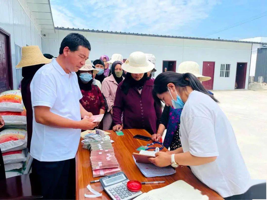 29万现金现场发放临夏县北塬镇合作社工人领工资啦