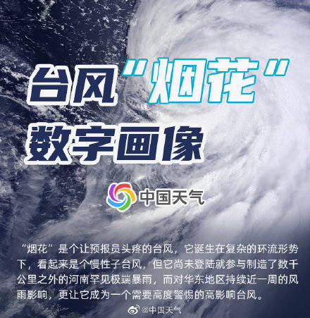 影响|数字画像：“烟花”或成7月登浙江最强台风 华东台风雨将刮近一周